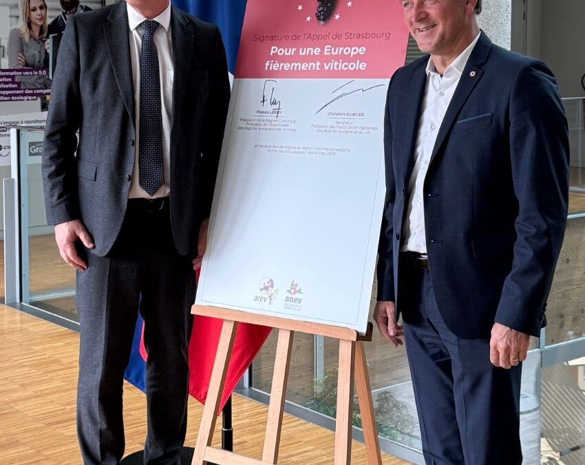 La AREV lanza en Estrasburgo un llamamiento por una Europa orgullosamente vitivinícola